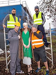 Extremely busty hot MILF Tanya Virago gets gang bang