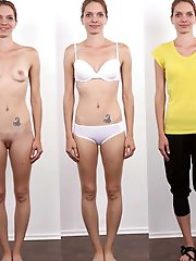 Attractive mature woman is spreading her hips