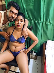 Explicit images of aroused couples having sex.