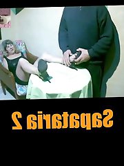 Chubby partners giving foot massages